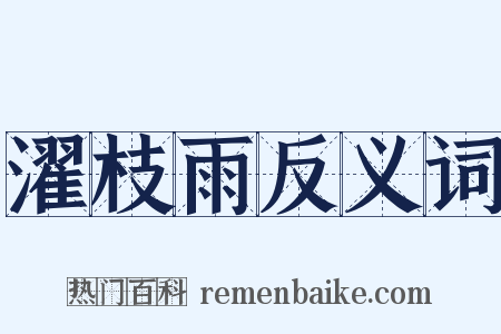 濯枝雨反义词是什么意思的图片